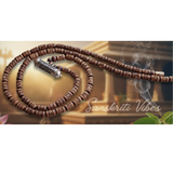 Sterling Silver Hare Krishna Maha Mantra Narshima Kavach Pendant with Radha Carved Tulsi Beads Mala – 20 Inch 92.5% Pure Silver - Retail Maharaj