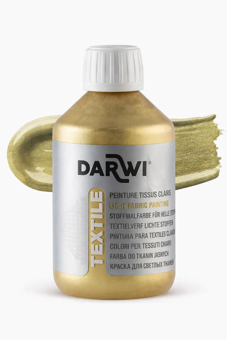 Darwi Textile Metallic Gold Fabric Paint 250ml - Retail Maharaj