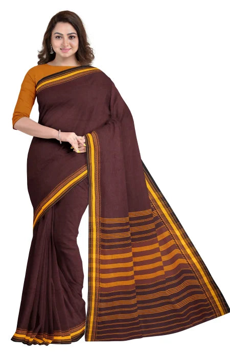 Begumpuri Cotton Saree – Maroon