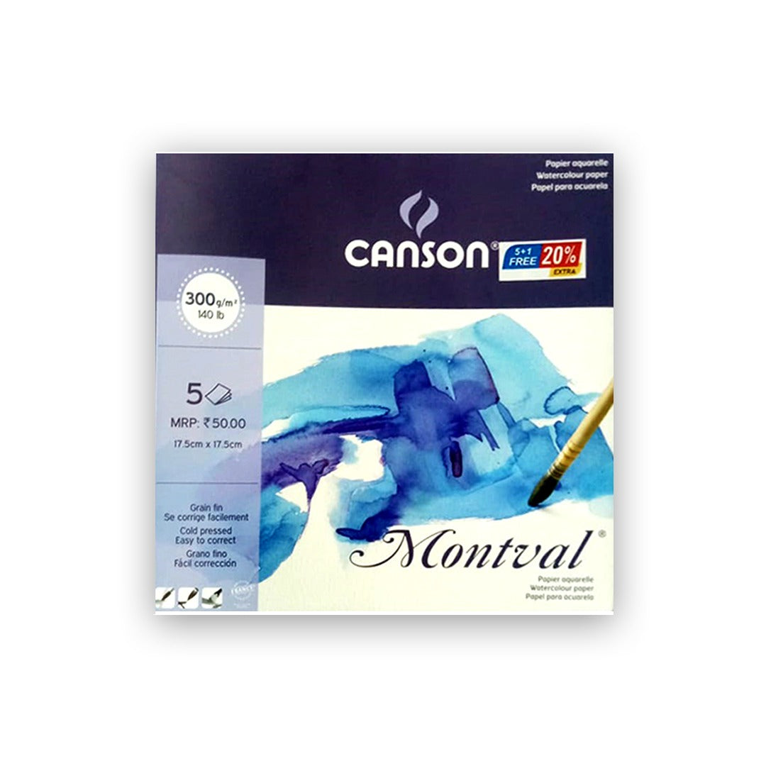 Canson Montval Watercolour Paper Square Cut Pack 300 GSM Open Stock ...