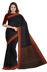 Dokhna Cotton Saree – Black and Red - Retail Maharaj