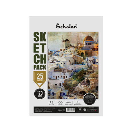 Scholar Sketch Pack Loose Drawing Paper Sheets 170 GSM - Retail Maharaj
