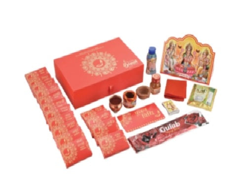 Shubh Deepavali Lakshmi Ganesh Puja Thali - Retail Maharaj