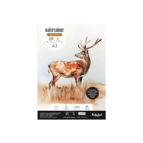 Scholar Watercolour Cold Pressed Paper Cut Packs 300 GSM Rough Texture - Retail Maharaj