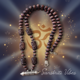 Sterling Silver Hare Krishna Maha Mantra Narshima Kavach with Ram Krishna Black Tulsi Necklace – Premium Traditional Royal Devotional Jewelry - Retail Maharaj