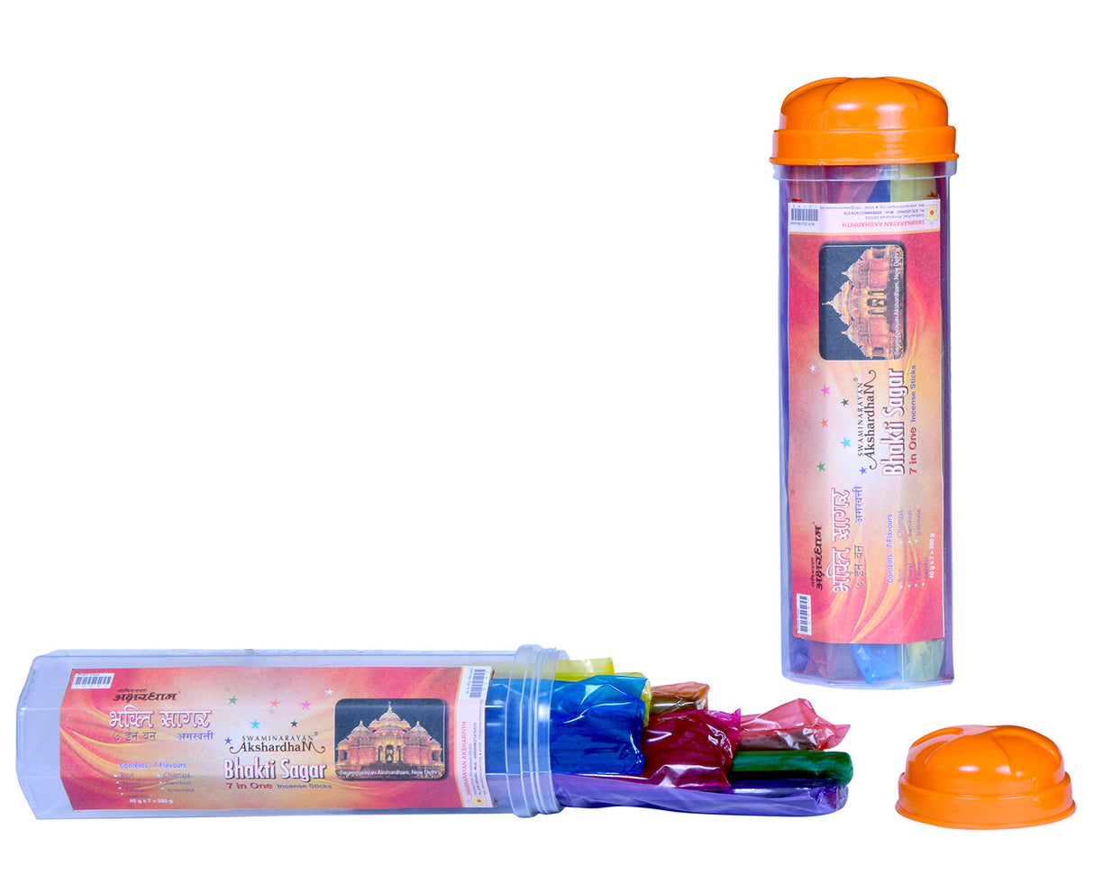 Bhakti Sagar: 7-in-1 (40 gm per bag) 9" Stick | Plastic Container