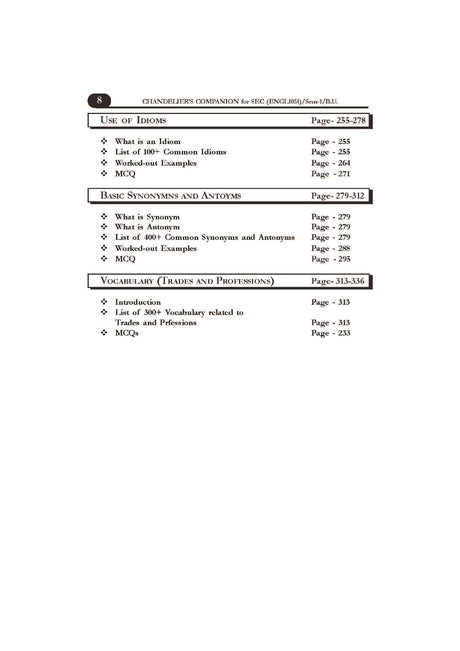 ENGLISH GRAMMAR & VOCABULARY (SEC) (ENGL1051), SEMESTER-1, B.U (English Version) - Retail Maharaj