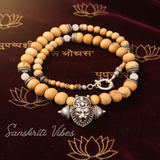 Sterling Silver Divine Narasimha Kavacha with Holy Tulsi Beads – 20 Inch 92.5% Pure Silver 10 mm Spiritual Mala - Retail Maharaj
