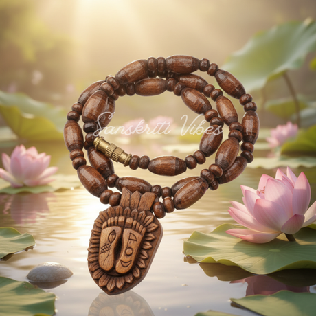 Shri Radha Charan Mala Kanthi | Sacred Tulsi Beads Rosary for Devotion, Meditation & Spiritual Blessings - Retail Maharaj