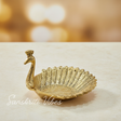 Hand Crafted Metal Duck Wing Shape Dry Fruits Tray Golden Finish Decorative Serving Tray for Home Centre Table (Pack of 1) - Retail Maharaj