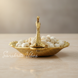 Hand Crafted Metal Duck Wing Shape Dry Fruits Tray Golden Finish Decorative Serving Tray for Home Centre Table (Pack of 1) - Retail Maharaj