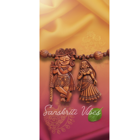 Banke Bihari Ji Sang Radha Rani Tulsi Mala – Sacred Lotus-Shaped Beads - Retail Maharaj
