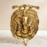 Metal Ganesha Statue Murti For Pooja And Home Decor Glossy Finish Handcrafted Ganpati Idol For Temple Office And Gift