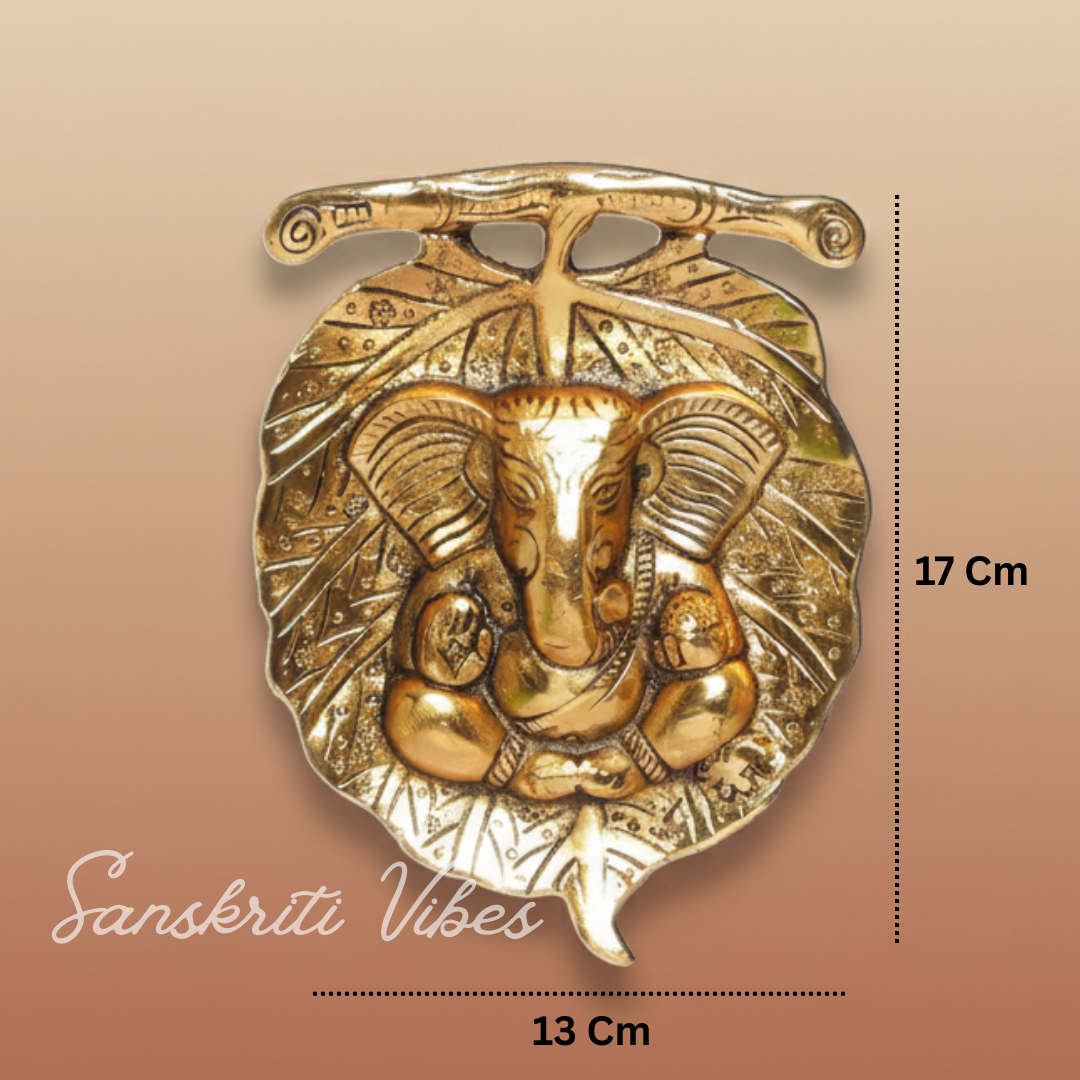 Metal Ganesha Statue Murti For Pooja And Home Decor Glossy Finish Handcrafted Ganpati Idol For Temple Office And Gift