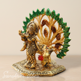 Kalpavriksha Tree with Cow & Krishna Idols – Gold Plated Metal Decorative Showpiece for Home Décor & Gifting |