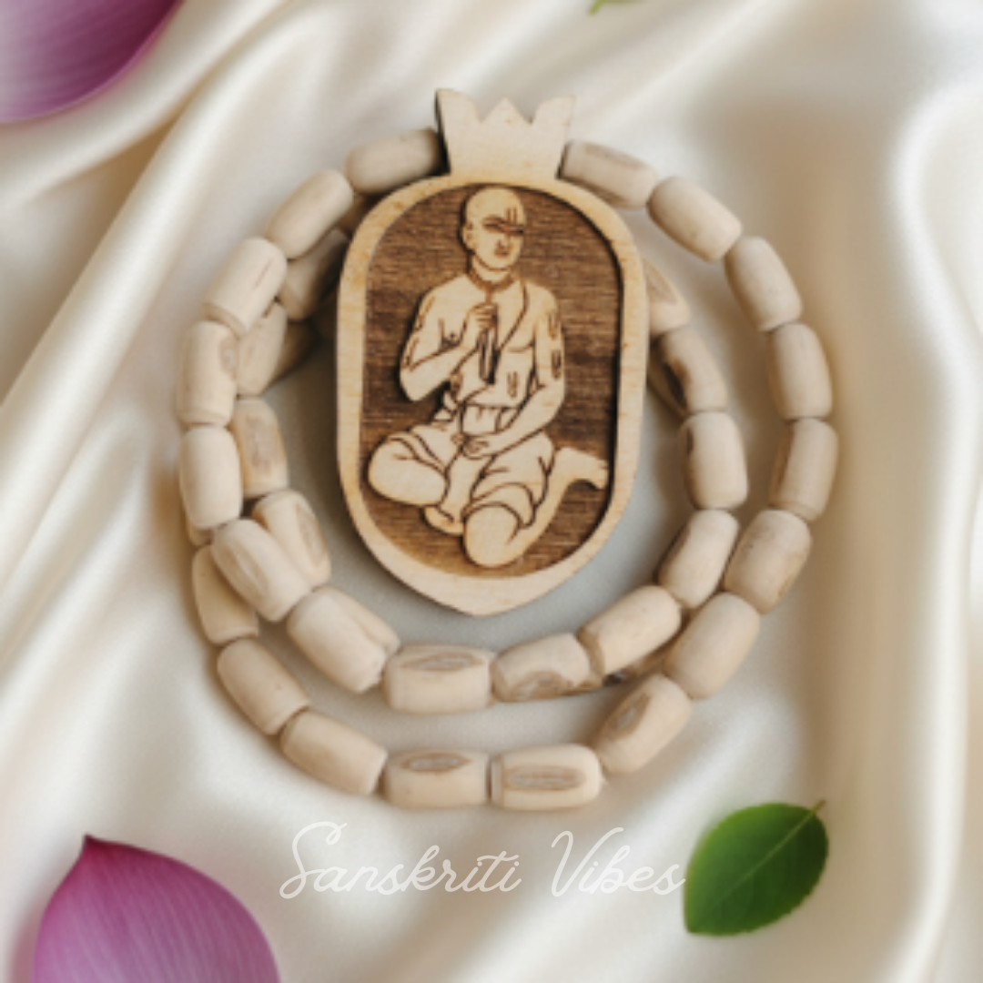 Chaitanya Mahaprabhu Original Tulsi Mala – Sacred Prayer Beads for Devotion and Spiritual Growth - Retail Maharaj