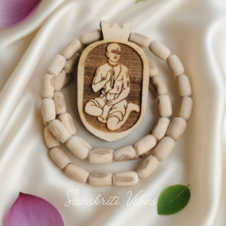 Chaitanya Mahaprabhu Original Tulsi Mala – Sacred Prayer Beads for Devotion and Spiritual Growth - Retail Maharaj