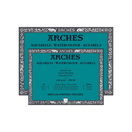 Arches Watercolour Cold Pressed 10 Sheets Blocks 640gms - Retail Maharaj
