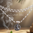 Krishna Silver Pendant in Tulsi Silver Mala – 24 Inch 92.5% Pure Silver Spiritual Necklace - Retail Maharaj