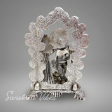 Premium Glossy Metal Radha Krishna Idol | Aluminium Decorative Murti for Home & Gift