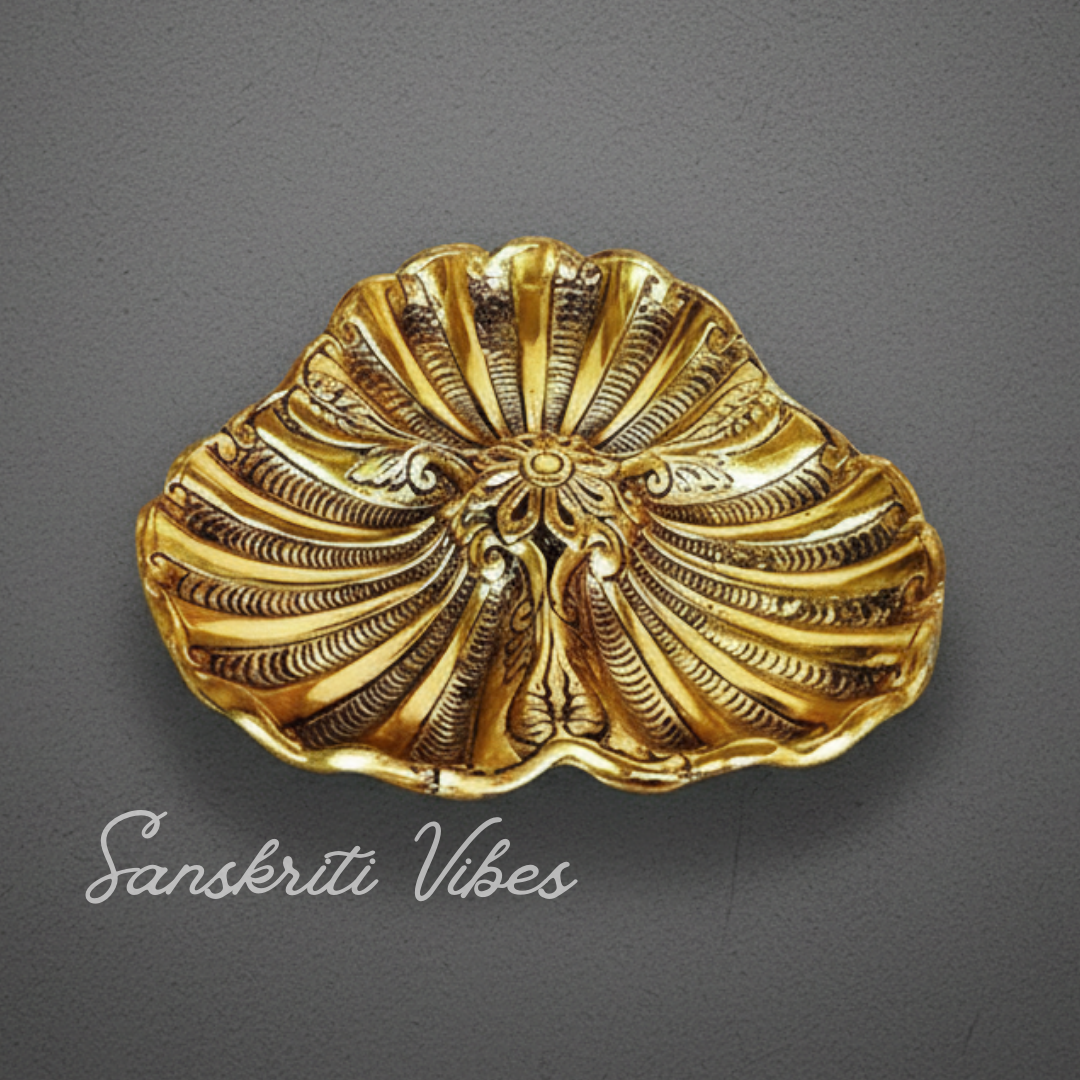 Metal Seep Tray Decorative Bowl Gold Finish Dry Fruit Serving Tray for Home and Table Decoration - Retail Maharaj