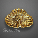 Metal Seep Tray Decorative Bowl Gold Finish Dry Fruit Serving Tray for Home and Table Decoration - Retail Maharaj