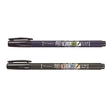Tombow Fudenosuke Brush Pen Set (2 Pens) – Flexible Tip for Calligraphy and Drawing - Retail Maharaj