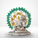Golden Metal Kalpavriksha Tree with Matki Krishna Idol | Silver-Plated Decorative Religious Showpiece for Home & Puja Room
