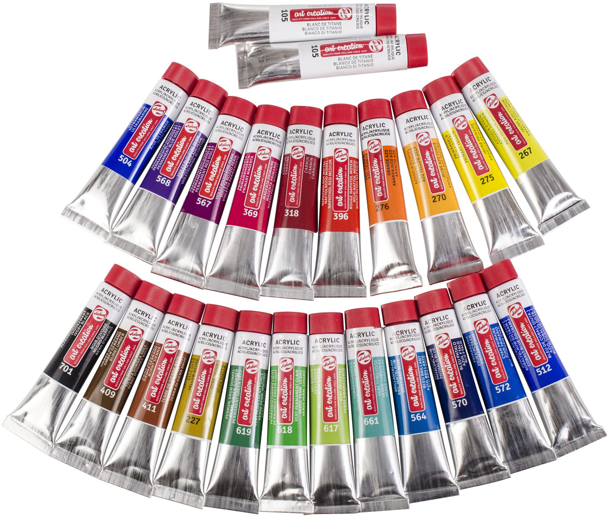 Royal Talens Art Creation Acrylic Colour Set of 12 and 24 for Artists and Hobby Painters