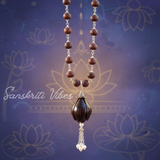 Lotus Beads Silver Tulsi Kanthi Necklace Mala | Handcrafted Spiritual Tulsi Devotional Necklace