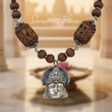 Sterling Silver Hanuman Ji Pendant with Tulsi Mala | Handcrafted Devotional Necklace for Spiritual Protection & Prayer - Retail Maharaj
