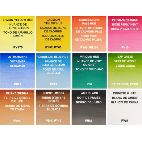 Winsor & Newton Cotman Water Colours Pocket Plus 12 Half Pans Set - Retail Maharaj