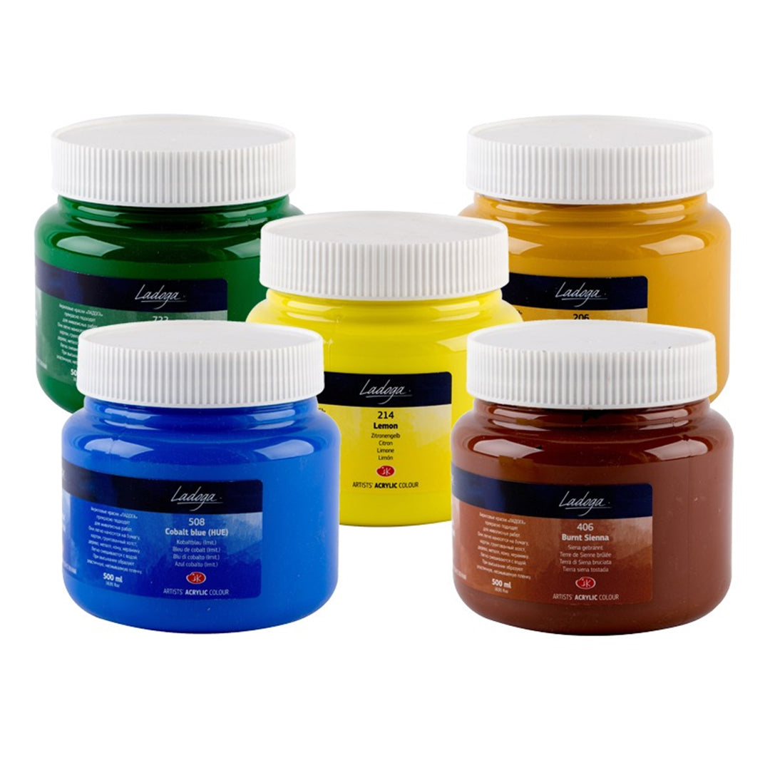 Ladoga Professional Acrylic Colours 500ml Open Stock Artist Paints