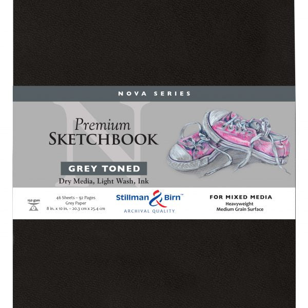 Stillman Birn Grey Nova Series Medium Grain Sketchbook Open Stock