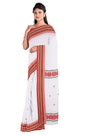 Dokhna Cotton Saree – White and Red - Retail Maharaj