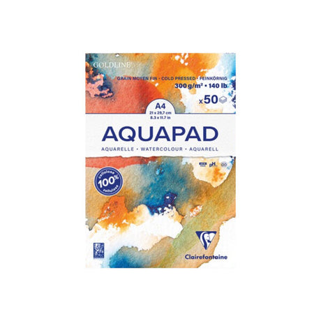 Clairefontaine Goldline Aquapad Cold Pressed Watercolour Block 300 GSM Artist Paper - Retail Maharaj