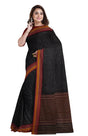 Dokhna Cotton Saree – Black and Red - Retail Maharaj