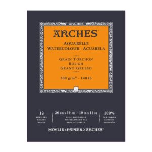 Arches Aquarelle Watercolour Rough Grain Paper Pad Open Stock 12 Sheets - Retail Maharaj