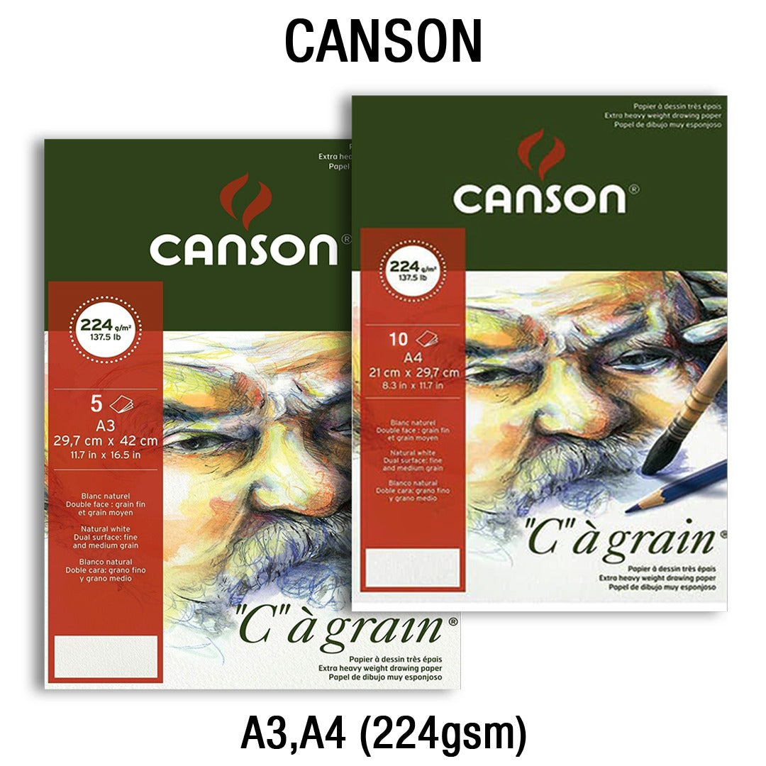 Canson Cagrain Light Grain Drawing Paper Cut Pack 224 GSM Open Stock ...