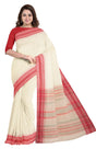 Begumpuri Cotton Saree – White and Red - Retail Maharaj