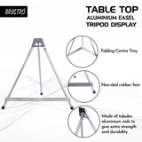 Brustro Aluminum Tabletop Easel – Tri-Pod Design with Rubber Feet, Holds Canvas up to 20” - Retail Maharaj