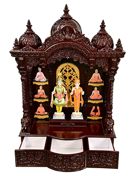 Ghar Mandir - Sag Wood (Cherry Colour) - Retail Maharaj