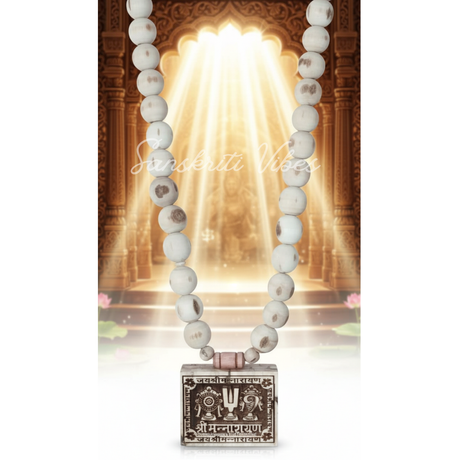 Shriman Narayan Tulsi Bhaktmal Locket Mala – Devotional Necklace for Spiritual Connection - Retail Maharaj