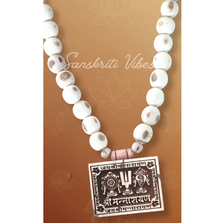 Shriman Narayan Tulsi Bhaktmal Locket Mala – Devotional Necklace for Spiritual Connection - Retail Maharaj