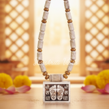 Shri Radha Charan Small Bhaktmal Kanthi Mala – Spiritual Tulsi Necklace for Devotees - Retail Maharaj
