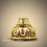 Lord Venkateswara Swami Tirupati Balaji Vishnu Charan Paduka with Shankh Chakra Tilak | Divine Paduka for Pooja Room, Home Temple & Car Dashboard