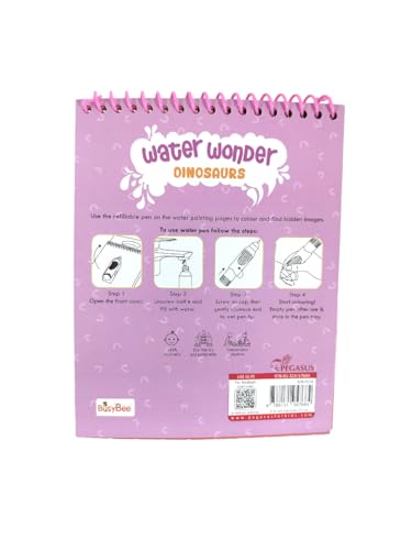 Water Wonder - Dinosaurs ( Reusable Magic Water Coloring Book ) - Retail Maharaj