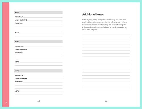 A-Z Password Book: Individual Letter Tabs to Quickly Access Login Information