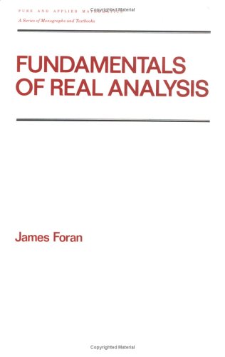 Fundamentals of Real Analysis: 144 (Chapman &amp; Hall/CRC Pure and Applied Mathematics)