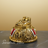Lord Venkateswara Swami Tirupati Balaji Vishnu Charan Paduka with Shankh Chakra Tilak | Divine Paduka for Pooja Room, Home Temple & Car Dashboard